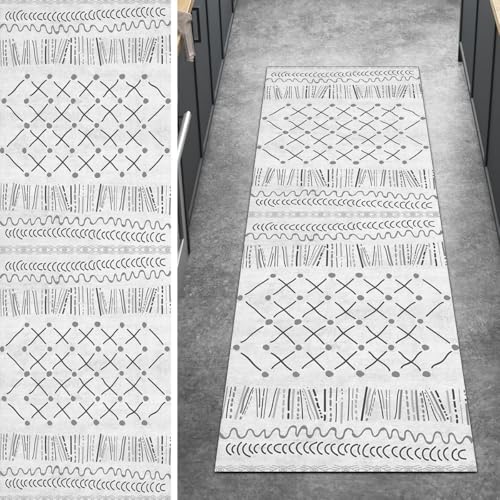 Ymural Teppich Läufer Flur rutschfest Meterware Teppichläufer 40x250CM Grau rutschfest Lang Boho Meterware Kurzflor Polyester Korridor Schlafzimmer Anpassbar Ymural Teppich Läufer Flur rutschfest Meterware Teppichläufer 40x250CM Grau rutschfest Lang Boho Meterware Kurzflor Polyester Korridor Schlafzimmer Anpassbar von Ymural