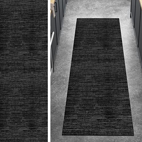 Ymural Teppich Läufer Flur rutschfest Modern Lang Teppichmatten 120x500CM Schwarz Kücheläufer Teppichläufer Waschbar Kurzflor Polyester Korridor Schlafzimmer, Anpassbar Breite 40-120cm Ymural Teppich Läufer Flur rutschfest Modern Lang Teppichmatten 120x500CM Schwarz Kücheläufer Teppichläufer Waschbar Kurzflor Polyester Korridor Schlafzimmer, Anpassbar Breite 40-120cm von Ymural