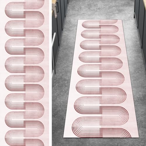 Ymural Teppichläufer rutschfest Meterware Teppich Läufer Flur 50x80CM Rosa rutschfest Lang Modern Meterware Kurzflor Polyester Korridor Schlafzimmer Anpassbar Ymural Teppichläufer rutschfest Meterware Teppich Läufer Flur 50x80CM Rosa rutschfest Lang Modern Meterware Kurzflor Polyester Korridor Schlafzimmer Anpassbar von Ymural