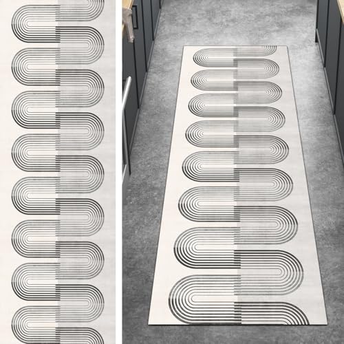 Ymural Teppichläufer rutschfest Meterware Teppich Läufer Flur 60x100CM Beige Modern Küchenteppich Lang Waschbar Kurzflor Polyester Korridor Schlafzimmer Anpassbar Ymural Teppichläufer rutschfest Meterware Teppich Läufer Flur 60x100CM Beige Modern Küchenteppich Lang Waschbar Kurzflor Polyester Korridor Schlafzimmer Anpassbar von Ymural