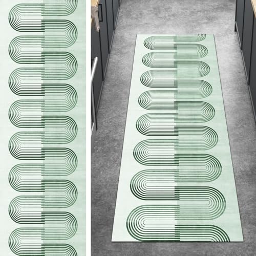 Ymural Teppichläufer rutschfest Meterware Teppich Läufer Flur 60x600CM Grün Modern Küchenteppich Lang Waschbar Kurzflor Polyester Korridor Schlafzimmer Anpassbar Ymural Teppichläufer rutschfest Meterware Teppich Läufer Flur 60x600CM Grün Modern Küchenteppich Lang Waschbar Kurzflor Polyester Korridor Schlafzimmer Anpassbar von Ymural