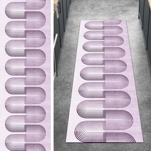 Ymural Teppichläufer rutschfest Meterware Teppich Läufer Flur 90x600CM Violett Modern Küchenteppich Lang Waschbar Kurzflor Polyester Korridor Schlafzimmer Anpassbar Ymural Teppichläufer rutschfest Meterware Teppich Läufer Flur 90x600CM Violett Modern Küchenteppich Lang Waschbar Kurzflor Polyester Korridor Schlafzimmer Anpassbar von Ymural
