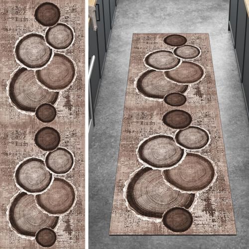 Ymural Teppichläufer rutschfest Waschbar 3D Holzmaserung Braun 80x180CM Teppich Läufer Flur Lang Läuferflur Meterware Kurzflor Polyester Korridor Schlafzimmer Ymural Teppichläufer rutschfest Waschbar 3D Holzmaserung Braun 80x180CM Teppich Läufer Flur Lang Läuferflur Meterware Kurzflor Polyester Korridor Schlafzimmer von Ymural