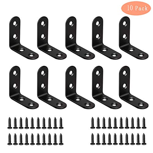 BuxiuGK 10 Stück Winkel Klammern 40x40x17mm Edelstahl L Rechtwinklige Winkelverbinder 90 Grad mit 40 Schrauben, Schwarz BuxiuGK 10 Stück Winkel Klammern 40x40x17mm Edelstahl L Rechtwinklige Winkelverbinder 90 Grad mit 40 Schrauben, Schwarz von BuxiuGK