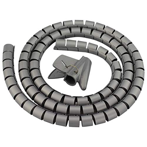 BuxiuGK Universal Kabelschlauch 28mm x 2m aus Kunststoff Flexible Kabelorganisation mit Einziehhilfe Zum Bündeln von Kabeln für Computer,TV,Grau BuxiuGK Universal Kabelschlauch 28mm x 2m aus Kunststoff Flexible Kabelorganisation mit Einziehhilfe Zum Bündeln von Kabeln für Computer,TV,Grau von BuxiuGK