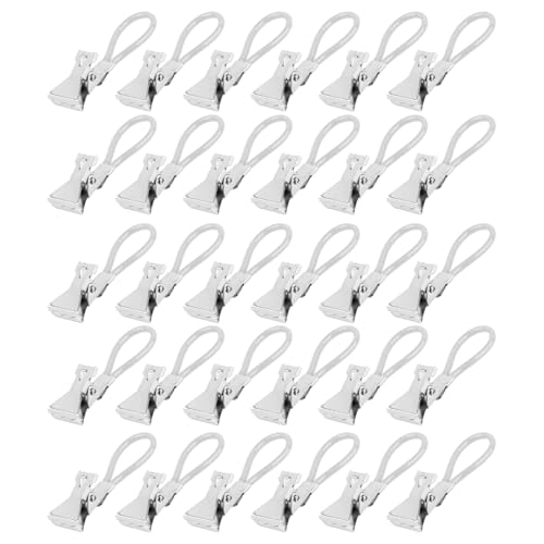30STK Handtuchklammern Handtuchaufhänger ohne Nähen, Edelstahl Handtuch Clips zum Aufhängen, Handtuch Aufhänger Handtuchclips Handtuchschlaufen Badezimmer Aufhängeclip Duschvorhangclip Zubehör von Ymxil