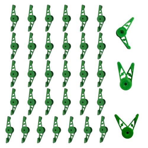 Ymxil 40Stk 360° Verstellbare Pflanzenbieger LST Clips Low Stress Training Pflanzenclips Pflanzentrainer Clips für Garten Niedrige Belastung Pflanzenstämmen Biegen (Grün, 35 * 10 * 2mm) von Ymxil