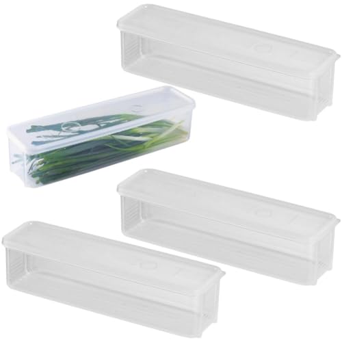 Ymxygz 4-teiliger Kühlschrank-Organizer Deckel, Frischhaltedosen, Stapelbare Kühlschrank-lebensmittelbox Zur Aufbewahrung Von Frischem Obst, Gemüse Und Nudeln von Ymxygz