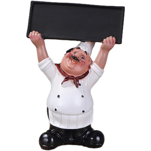 Ymxygz Chef Figurine with Sign Board Plaque Raise Your Hands Welcome Card Chef Holds Message Card Home Kitchen Restaurant Decor Ymxygz Chef Figurine with Sign Board Plaque Raise Your Hands Welcome Card Chef Holds Message Card Home Kitchen Restaurant Decor von Ymxygz