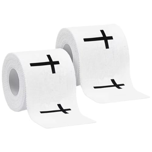Ymxygz Christliches Sport-Tape, 2 Stück, Baumwolle, Weiß, Sport-Tape, Kreuz, Sportliches Handgelenk-Tape, Religiöser Bibelvers, Christliche Geschenke Für Männer Und Frauen von Ymxygz
