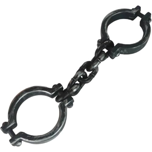 Ymxygz Kunststoff-eisenketten, Handschellen, Fußfesseln, Halloween-Party, Gefangenen-Performance-kostüme, Requisiten, Charakterzubehör von Ymxygz