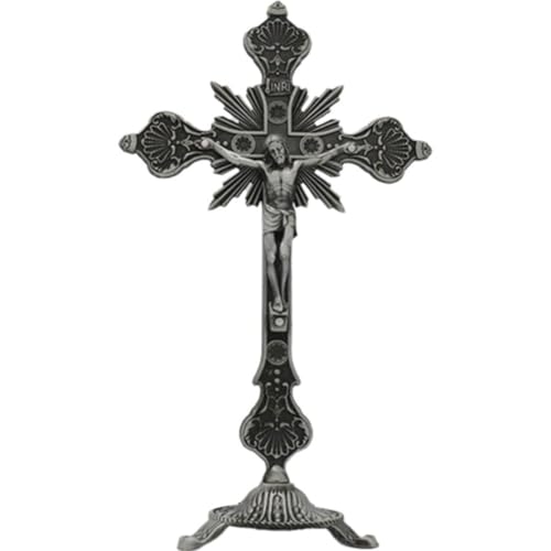 Ymxygz Standing Cross Decor Crucifix with Base Metal Jesus Christ Catholic Religious Crucifix Wall Table Home Chapel Decor Ymxygz Standing Cross Decor Crucifix with Base Metal Jesus Christ Catholic Religious Crucifix Wall Table Home Chapel Decor von Ymxygz