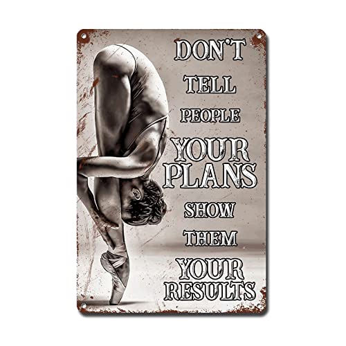 Ymyoo Metallschild Ballett Tänzer Don't Tell People Your Plans Show Them Your Results Zitate Wanddekoration für Garage 20,3 x 30,5 cm Ymyoo Metallschild Ballett Tänzer Don't Tell People Your Plans Show Them Your Results Zitate Wanddekoration für Garage 20,3 x 30,5 cm von Ymyoo