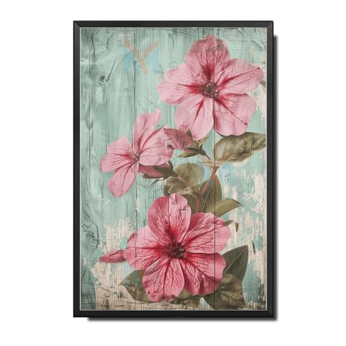 Ymyoo Metallschild Blechschild Vintage Wandkunst Vintage Impatiens Blechschild für rustikale Wandkunst Shabby Chic Gärten und abgenutzte Holzpaneele Schild Garten draußen für Bar 15,2 x 20,3 cm mit von Ymyoo