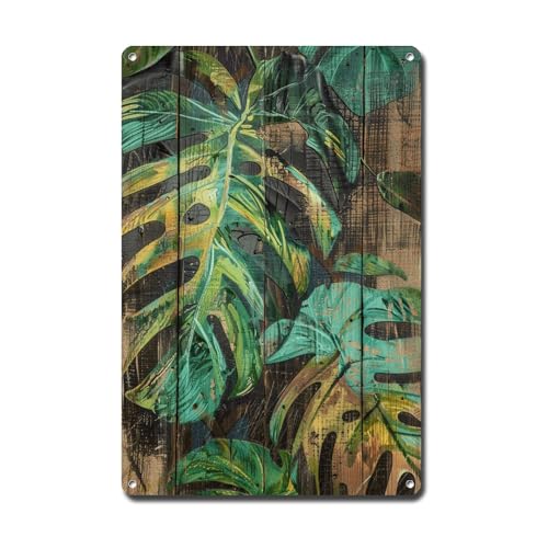 Ymyoo Metallschild Blechschild Vintage Wandkunst Vintage Monstera Deliciosa Blechschild für rustikale Wandkunst Shabby Chic Innenräume und Pflanzenliebhaber Badezimmer Schilder für Zuhause Dekor 20,3 Ymyoo Metallschild Blechschild Vintage Wandkunst Vintage Monstera Deliciosa Blechschild für rustikale Wandkunst Shabby Chic Innenräume und Pflanzenliebhaber Badezimmer Schilder für Zuhause Dekor 20,3 von Ymyoo