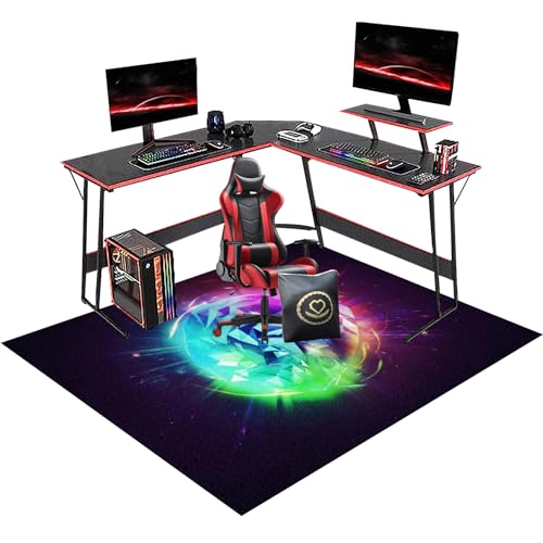 Bürostuhl Unterlage, Bodenschutzmatte für Teppichboden, Gaming Stuhl Unterlage, Unterlage Schreibtischstuhl, Gaming Bürostuhl Stuhlmatten für Harte Böden Parkett Rollstühle 100 x 120 cm von YnzgHmakPyxeh