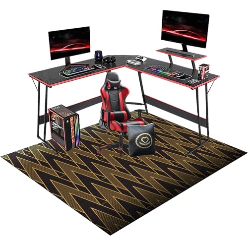 Bürostuhl Unterlage, Bodenschutzmatte für Teppichboden, Gaming Stuhl Unterlage, Unterlage Schreibtischstuhl, Gaming Bürostuhl Stuhlmatten für Harte Böden Parkett Rollstühle 100 x 120 cm von YnzgHmakPyxeh