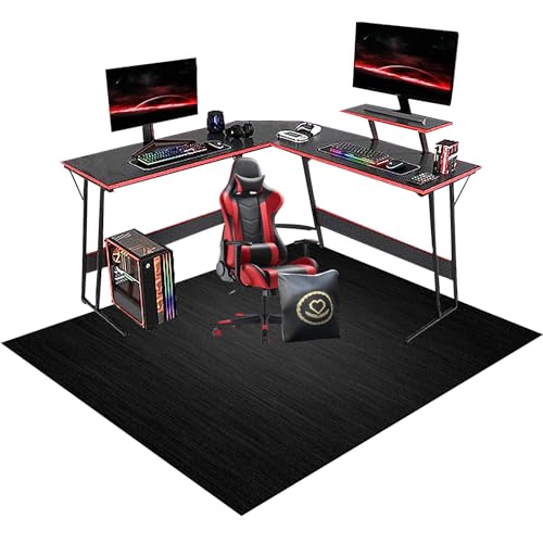 Bürostuhl Unterlage, Bodenschutzmatte für Teppichboden, Gaming Stuhl Unterlage, Unterlage Schreibtischstuhl, Gaming Bürostuhl Stuhlmatten für Harte Böden Parkett Rollstühle 100 x 140 cm von YnzgHmakPyxeh