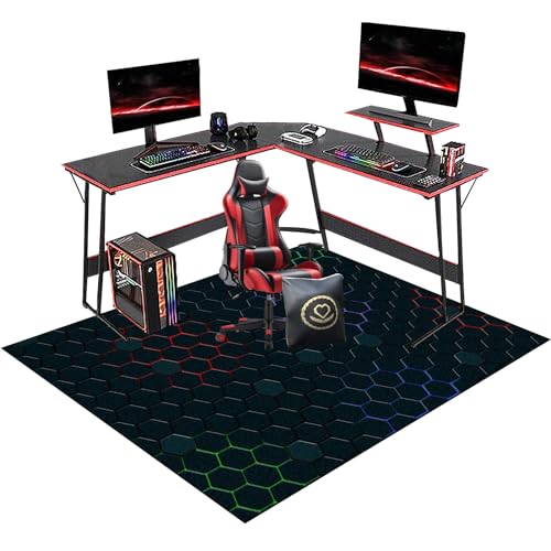 Bürostuhl Unterlage, Bodenschutzmatte für Teppichboden, Gaming Stuhl Unterlage, Unterlage Schreibtischstuhl, Gaming Bürostuhl Stuhlmatten für Harte Böden Parkett Rollstühle 100 x 140 cm von YnzgHmakPyxeh