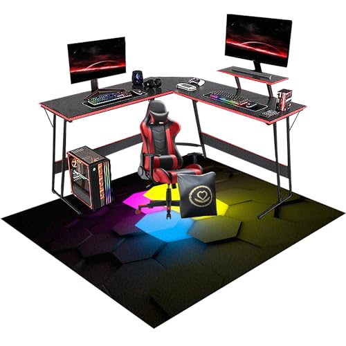 Bürostuhl Unterlage, Bodenschutzmatte für Teppichboden, Gaming Stuhl Unterlage, Unterlage Schreibtischstuhl, Gaming Bürostuhl Stuhlmatten für Harte Böden Parkett Rollstühle 140 x 160 cm von YnzgHmakPyxeh