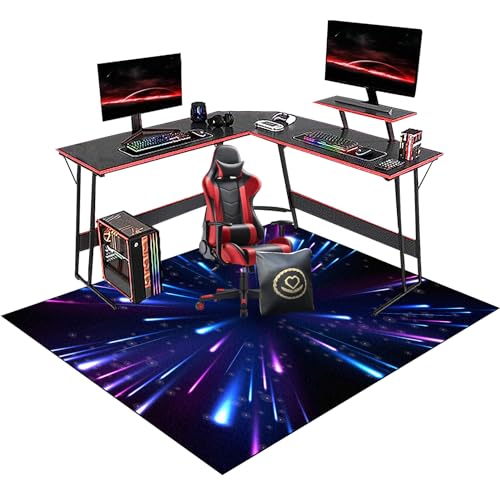 Bürostuhl Unterlage, Bodenschutzmatte für Teppichboden, Gaming Stuhl Unterlage, Unterlage Schreibtischstuhl, Gaming Bürostuhl Stuhlmatten für Harte Böden Parkett Rollstühle 160 x 180 cm von YnzgHmakPyxeh