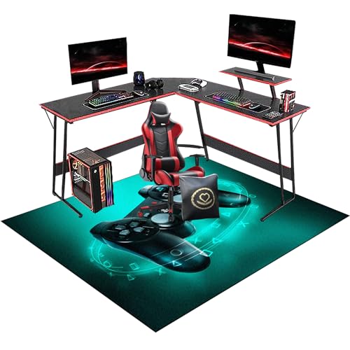 Bürostuhl Unterlage, Bodenschutzmatte für Teppichboden, Gaming Stuhl Unterlage, Unterlage Schreibtischstuhl, Gaming Bürostuhl Stuhlmatten für Harte Böden Parkett Rollstühle 160 x 200 cm von YnzgHmakPyxeh