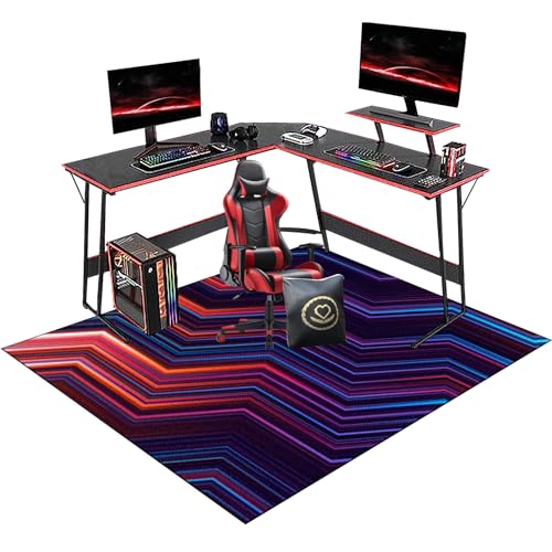 Bürostuhl Unterlage, Bodenschutzmatte für Teppichboden, Gaming Stuhl Unterlage, Unterlage Schreibtischstuhl, Gaming Bürostuhl Stuhlmatten für Harte Böden Parkett Rollstühle 70 x 100 cm von YnzgHmakPyxeh