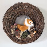 Fuchs-Kranz Woodland Dekor Cottage Kern Tannenzapfen Pilz Herbst Neutral Cute Home Geschenke Für Den von YoGnomie