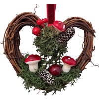 Herz Ornamente Weihnachtsdekor Baumschmuck Urlaub Dekoration Handgefertigte Hirsch Baum Pilze 10 cm Liebe Valentine Cookie Cutter Gnome Decor von YoGnomie