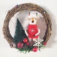 Mini Deer Türkranz Wichtel Zuhause Walddekor Cottage Kern Tannenzapfen Pilz Urlaub Weihnachten Cute Home Geschenke Für Den Herbst von YoGnomie