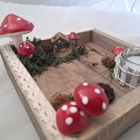 Pilz Feenhaus Herzstück Wald Dekor Tablet Tisch Das Ganze Jahr Niedlichen Gnome Garten Kerzenhalter von YoGnomie