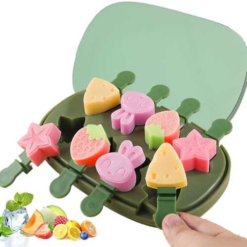 8 Zellen Eisformen Silikon, Eis am Stiel Form Förmchen Mini Eisförmchen Popsicle Formen mit Stiel und Deckel, Wiederverwendbar Eis Selber Machen Formen für Kinder und Erwachsene 8 Zellen Eisformen Silikon, Eis am Stiel Form Förmchen Mini Eisförmchen Popsicle Formen mit Stiel und Deckel, Wiederverwendbar Eis Selber Machen Formen für Kinder und Erwachsene von Yoaeyok