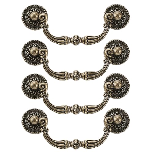 Yoaeyok 4 Stück Vintage Möbelgriff Zinklegierung Schrankgriffe Schubladengriffe 96mm Lochabstand Küchengriffe Europäischer Griff für Schubladen und Schränke von Yoaeyok