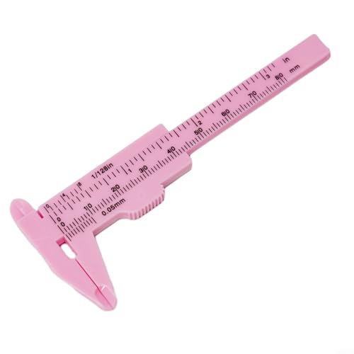 080 mm Kunststoff-Messlehre, unverzichtbares Werkzeug für Schmuckmessung, Antiquitäten und industrielle Nutzung (Rosa) von YobiLife