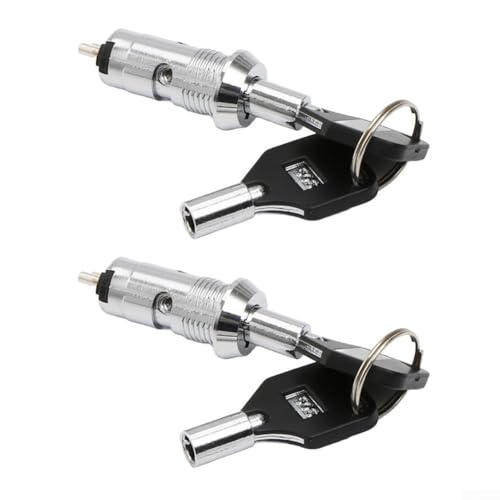 12 mm Edelstahl-Schlüsselschloss mit Mutter und 2 Schlüsseln für Verkaufsautomaten bietet zuverlässige Sicherheit mit Doppelgetriebe-Mechanismus (1) von YobiLife