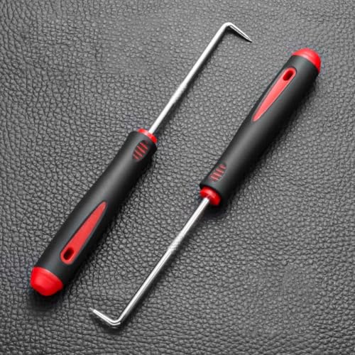 2-teiliges rechtwinkliges Haken-Set mit ergonomischen Griffen und rostbeständigem Karbonstahl, perfekt für Auto-Innenmodifikationen und Dichtungsentfernung (zwei Sets) von YobiLife