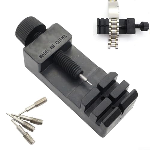 5 Stück Uhrenarmband Link Pin Remover Tool Kit Schnellverstellung für Uhrenarmbänder Inklusive 4 Ersatzstifte von YobiLife