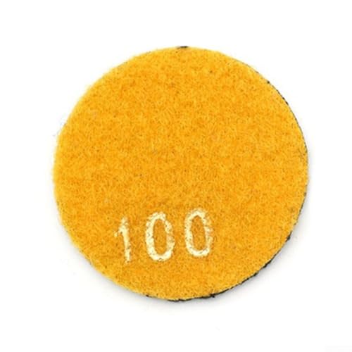 50 mm Trockenpolierpad für Steinoberflächen inkl. für Granit Marmor Quarzit Schleifscheibe mit 503000 Körnung Schmirgelharz für Fliesengebrauch (Körnung 100) von YobiLife