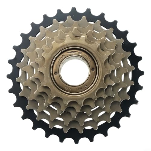 6/7/8 Gang Schraube auf Freilauf 13/14 28T Fahrrad Getriebe für Leistung (6 Gang Schwarz) von YobiLife