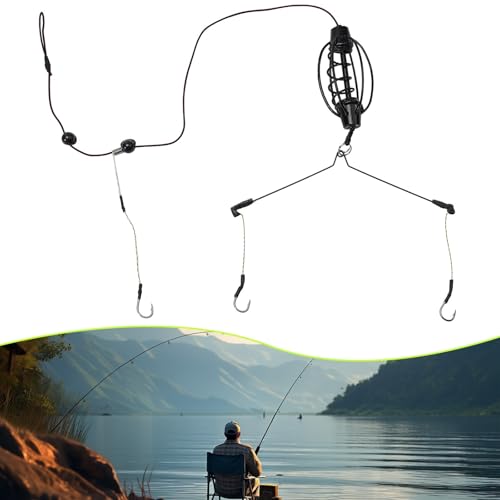 Angelzubehör für Karpfenangeln, Köderkäfig und Haken-Rig-Set für bessere Anziehungskraft von Fischen (25 g) von YobiLife