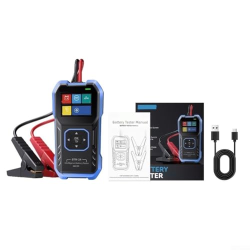 BTM 24 Autobatterie-Testgerät für 12 V 24 V Batterien, misst Spannung Kapazität Last mit Verpolungs- und Überspannungsschutz von YobiLife