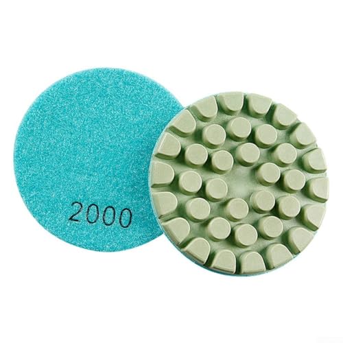 Beton-Polierpads, 100 mm, harzgebunden für Bodenschleifen für Marmor, Granit, Terrazzo, Zementbehandlung mit farbcodiertem Körnungssystem (Körnung 2000) von YobiLife