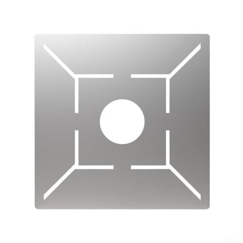 Bodenablauflineal Messwerkzeug aus Edelstahl und Kohlenstoffstahl mit 90 Grad Winkel und hohlem Trapez für Fliesenarbeiten (silber-klein) von YobiLife