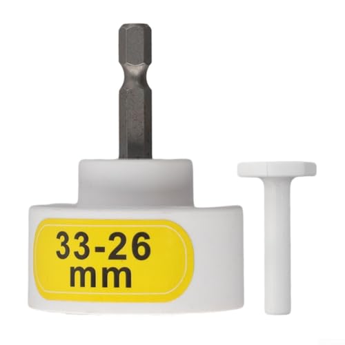 Elektrische Flaschenverschließmaschine Bit-Bohrer-Adapter für Kappenabdichtung, 10–50 mm, Kunststoff, weiß, Sechskantschaft Werkzeug (26–33 mm) von YobiLife