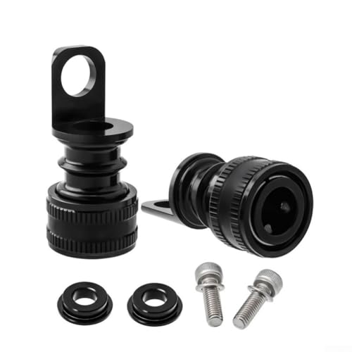 Faltbare Fahrradpedalhalterung mit Schnellentriegelung, kompatibel mit Standard-10-mm-Löchern und M5-Schraubenlöchern, hergestellt aus leichter Aluminiumlegierung für Fahrradzubehör (ein paar schwarz) Faltbare Fahrradpedalhalterung mit Schnellentriegelung, kompatibel mit Standard-10-mm-Löchern und M5-Schraubenlöchern, hergestellt aus leichter Aluminiumlegierung für Fahrradzubehör (ein paar schwarz) von YobiLife