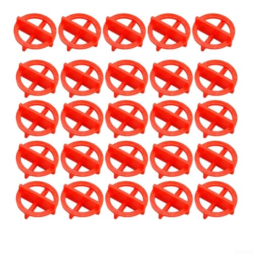 Fliesen-Nivelliersystem, Abstandshalter und Keile für Boden und Wand, zur Unterstützung von flachen Fliesenoberflächen und richtigen Abständen, Rot, 2 mm, 100 Stück Fliesen-Nivelliersystem, Abstandshalter und Keile für Boden und Wand, zur Unterstützung von flachen Fliesenoberflächen und richtigen Abständen, Rot, 2 mm, 100 Stück von YobiLife