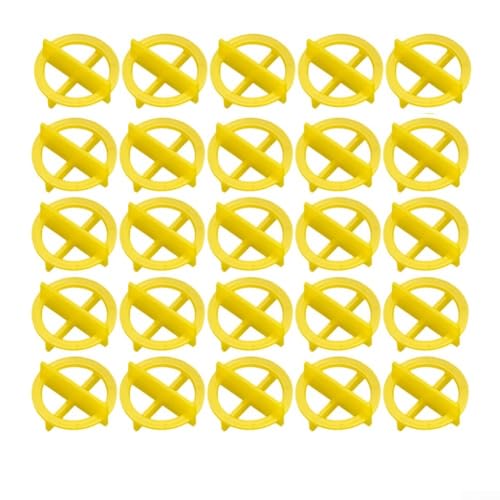 Fliesen-Nivelliersystem-Abstandshalter Clips und Keile für Boden und Wand, zur Unterstützung von flachen Fliesenoberflächen und richtigen Abständen (gelb 1,5 mm), 100 Stück von YobiLife