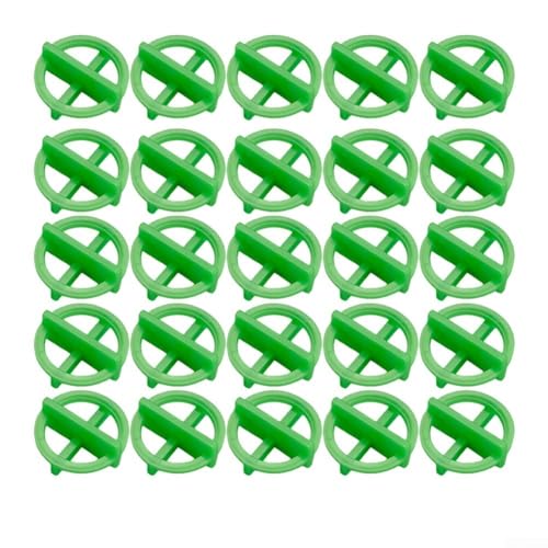 Fliesen-Nivelliersystem-Abstandshalter Clips und Keile für Boden und Wand, zur Unterstützung von flachen Fliesenoberflächen und richtigen Abständen (grün 2,5 mm), 100 Stück von YobiLife