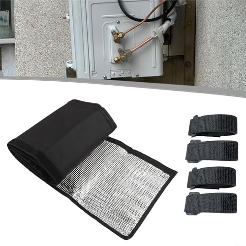 HVAC-Kupferrohr-Isolierabdeckung für effektive Wärmedämmung und Wetterbeständigkeit, inklusive verstellbarer Schlaufe und Hakenriemen von YobiLife