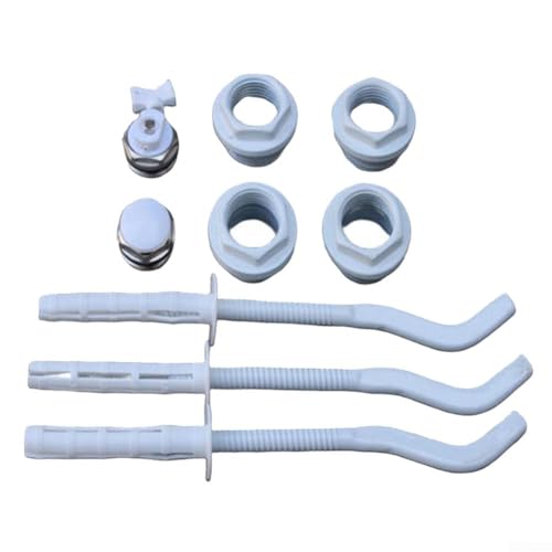 Heizkörper-Installationsset, 13-teilig, Wandhalterungs-Set, Auslaufschutz, Metall-Kunststoff-Komponenten, NPT-Gewindeanschlüsse, einfache Installation, weiß (2) von YobiLife